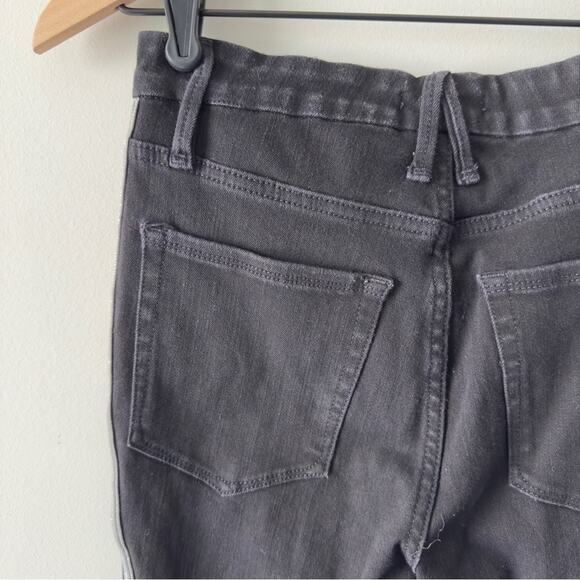 Good American Good Legs Black Skinny Jeans silver sparkle Side Stripes stretch 6 - Picture 5 of 13